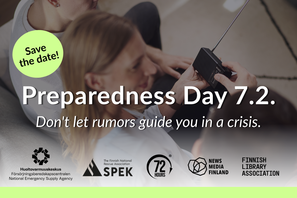 Save the date: Preparedness Day 7.2. Don't let rumors guide you in a crisis.